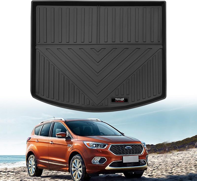 Yonugli Custom for 2013-2019 Ford Escape/ 2015-2019 Lincoln MKC Cargo Mats Trunk Liner All Weather TPE Protection Mat Accessories (for 2013-2019 Ford Escape/2015-2019 Lincoln MKC) - Image 1